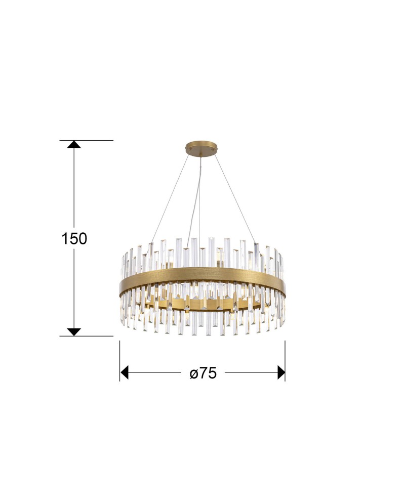 GRACE- LAMPARA 18L ORO D75